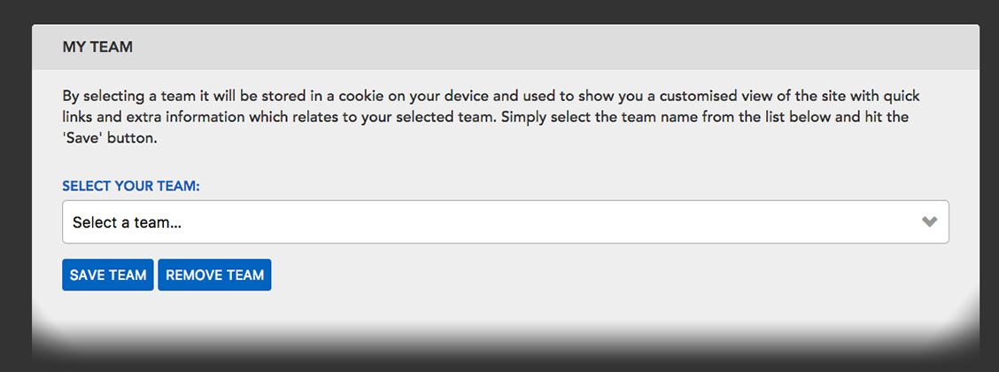 Team options